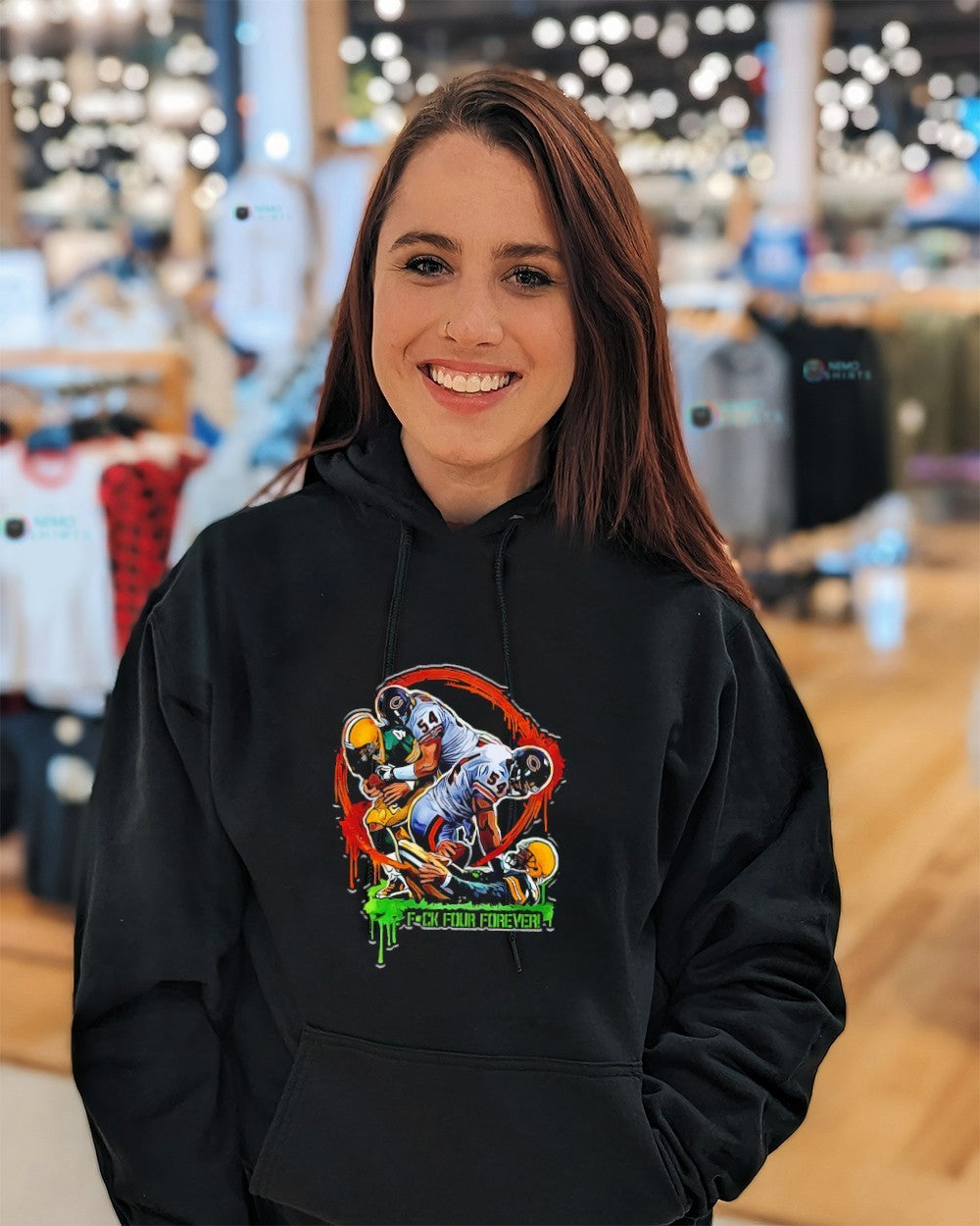 Fuck four forever Chicago Bears Green Bay Packers rivalry shirt