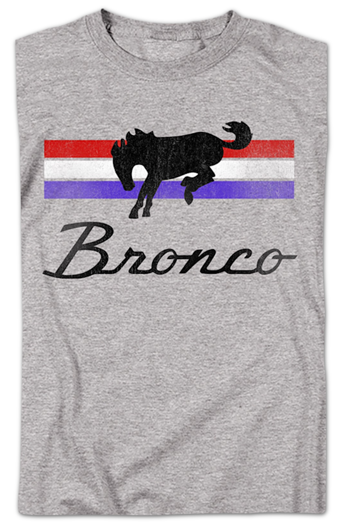 Bronco Red, White & Blue Stripes Ford T-Shirt Hoodie, Sweatshirt | CiraTrend.com (Image 2)