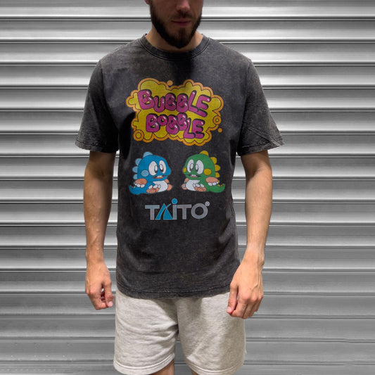 Bubble Bobble Distressed Retro Gamer T Shirt