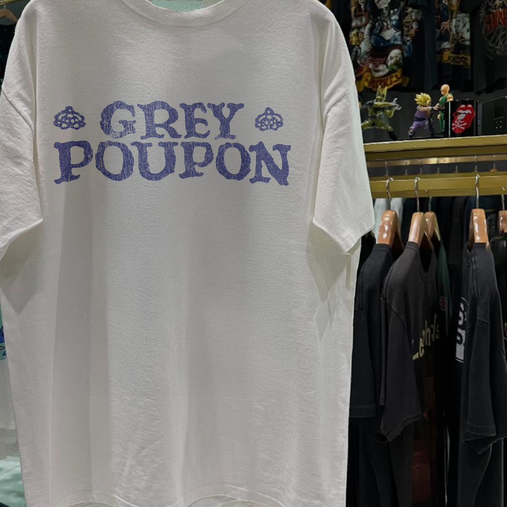 90s GREY POUPON MUSTARD PROMO RARE WASHED WHITE T-SHIRT