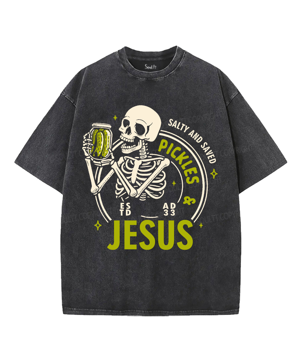 Salty And Saved Unisex Washed Christian T-shirt Style001 Hoodie, Sweatshirt | CiraTrend.com (Image 1)