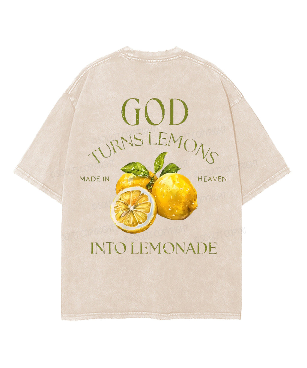 God Turns Lemons Double Sided Washed Christian T-Shirts, Hoodie, Sweatshirt