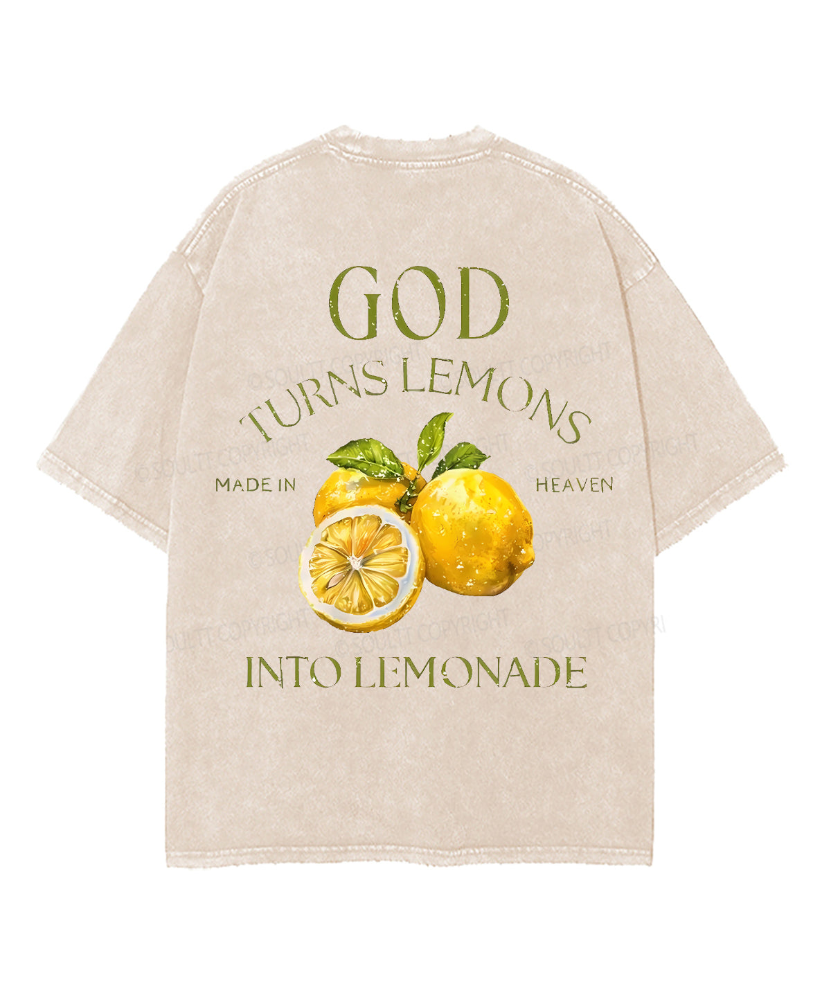 God Turns Lemons Double Sided Washed Christian T-Shirts, Hoodie, Sweatshirt