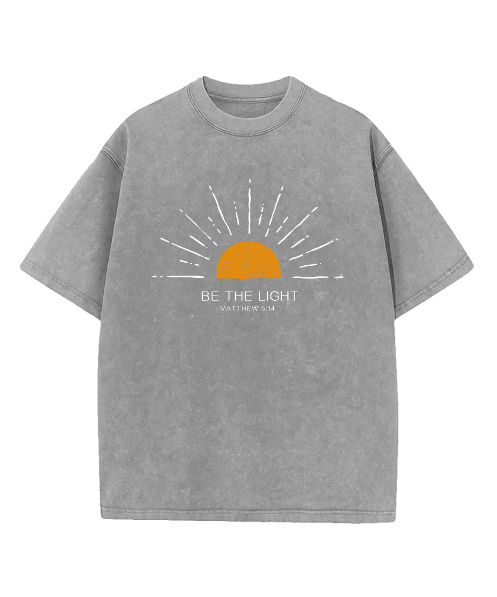 Be The Light Washed Christian T-shirt Style002 Hoodie, Sweatshirt | CiraTrend.com (Image 4)