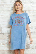 Women Cowgirls Graphic Print Mineral Tunic Dress