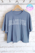 Beach Bum Graphic Long Crop Top