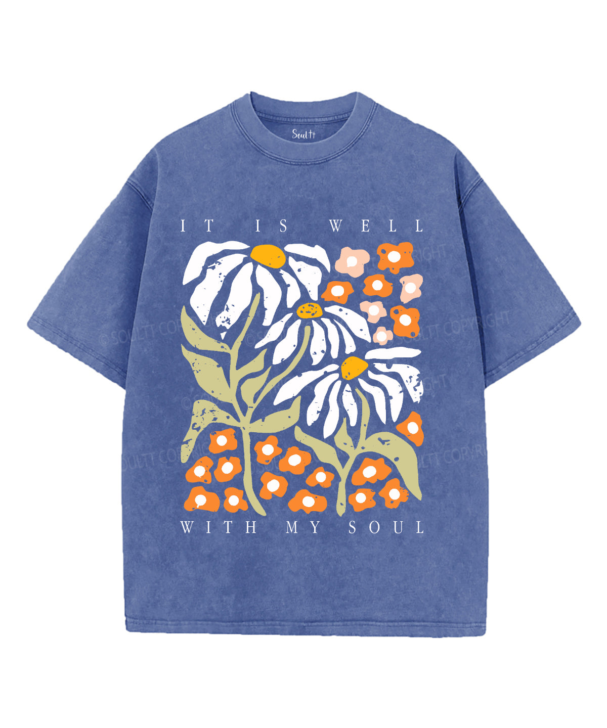 It Is Well With My Soul Unisex Washed Christian T-shirt Style004 Hoodie, Sweatshirt | CiraTrend.com (Image 3)