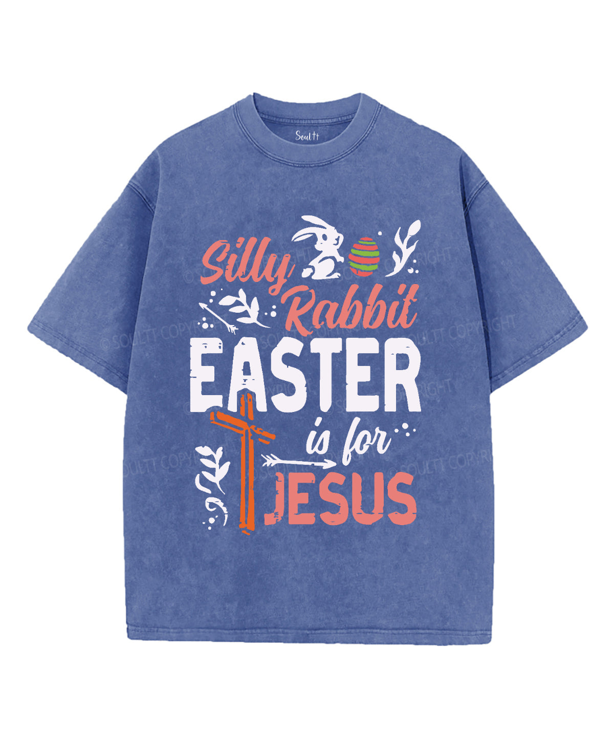 Silly Rabbit Easter Is For Jesus Unisex Washed Christian T-shirt Hoodie, Sweatshirt | CiraTrend.com (Image 3)