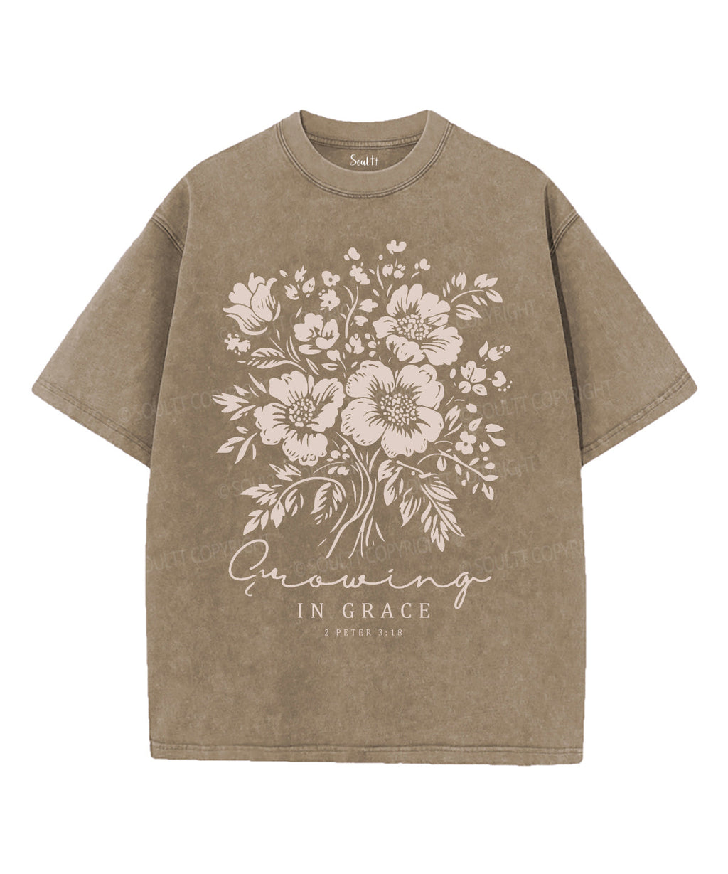 Growing In Grace Washed Christian T-shirt Hoodie, Sweatshirt | CiraTrend.com (Image 5)