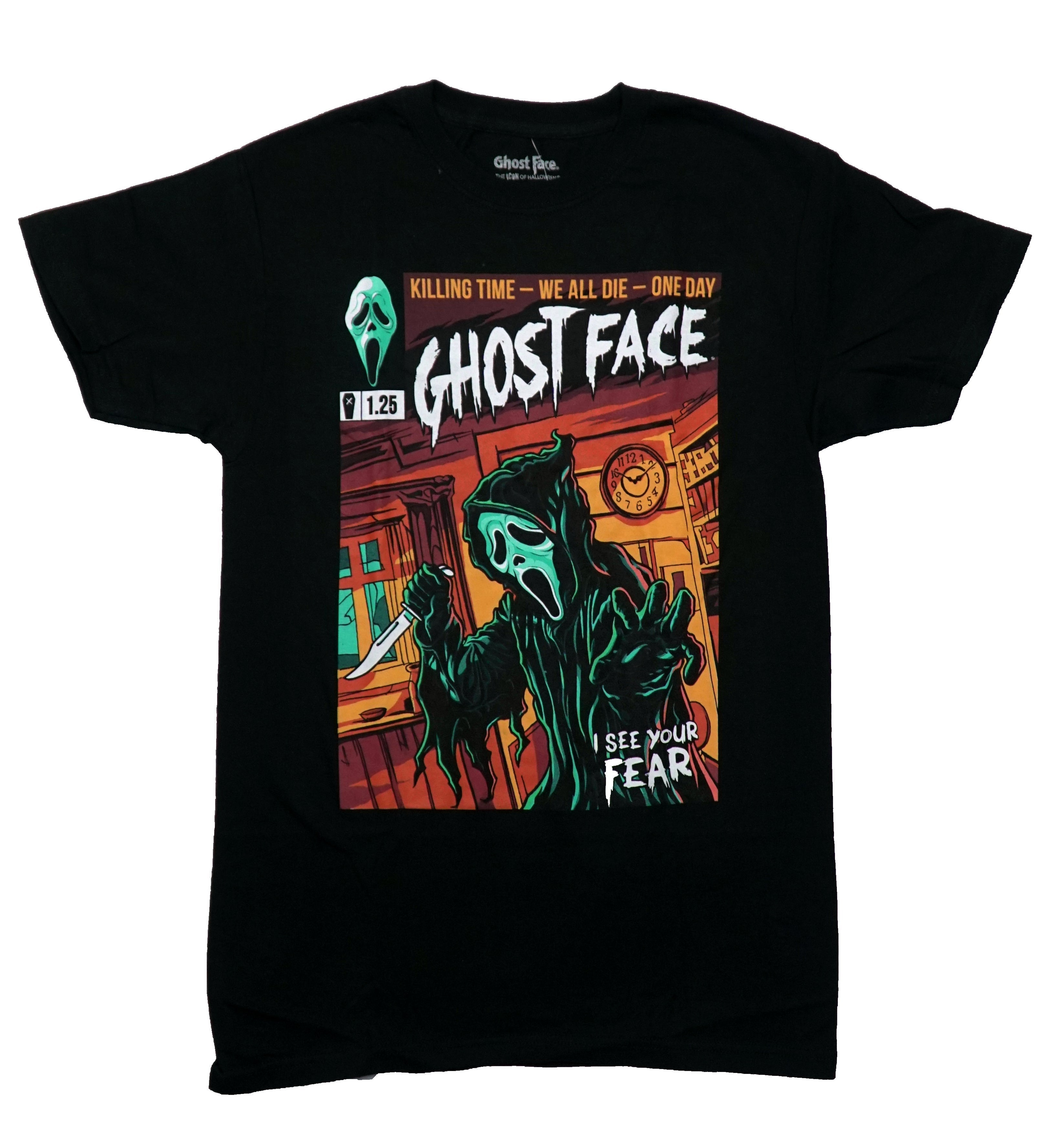 Scream Mens T-Shirt - Ghost Face Comic Cover I See Your Fear Hoodie, Sweatshirt | CiraTrend.com