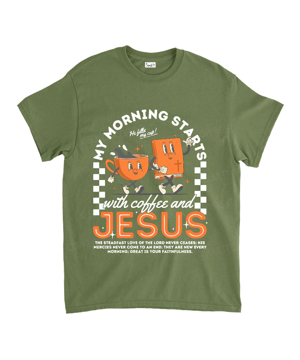My Morning Stars With Coffee And Jesus Unisex Cotton Christian T-Shirt Hoodie, Sweatshirt | CiraTrend.com (Image 5)