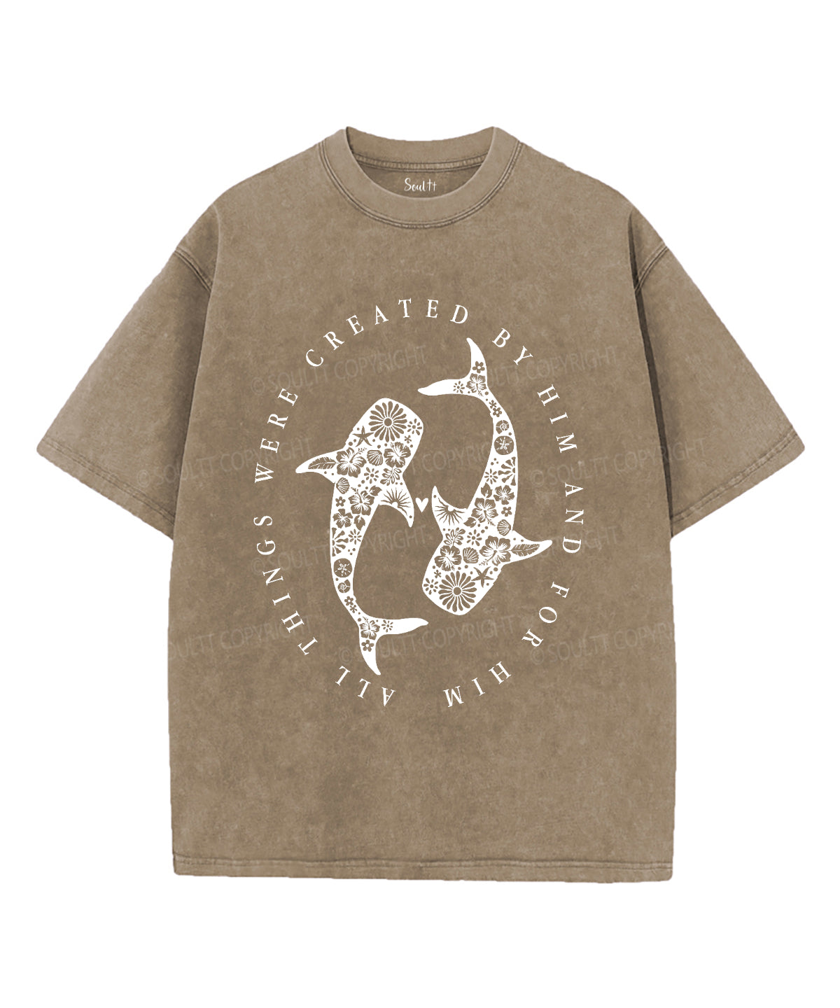 All Things Were Created By Him Unisex Washed Christian T-shirt Hoodie, Sweatshirt | CiraTrend.com (Image 5)