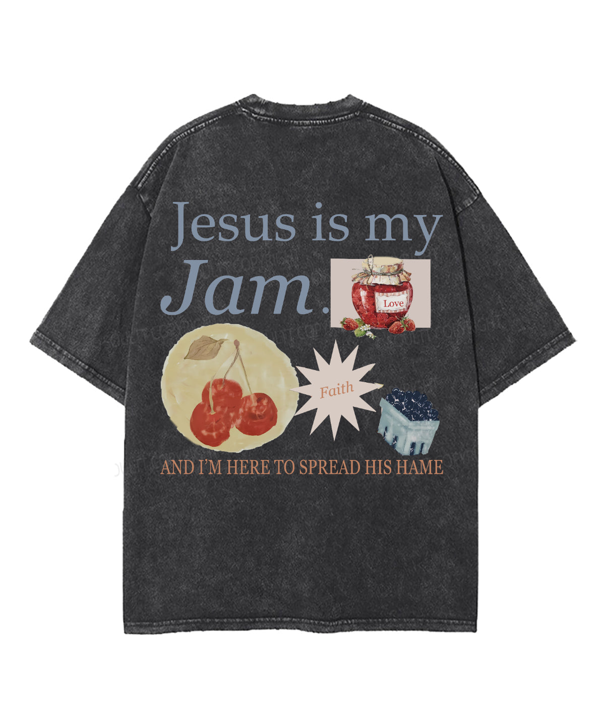 Jesus Is My Jam Double Sided Unisex Washed Christian T-shirt Style002 Hoodie, Sweatshirt | CiraTrend.com (Image 2)