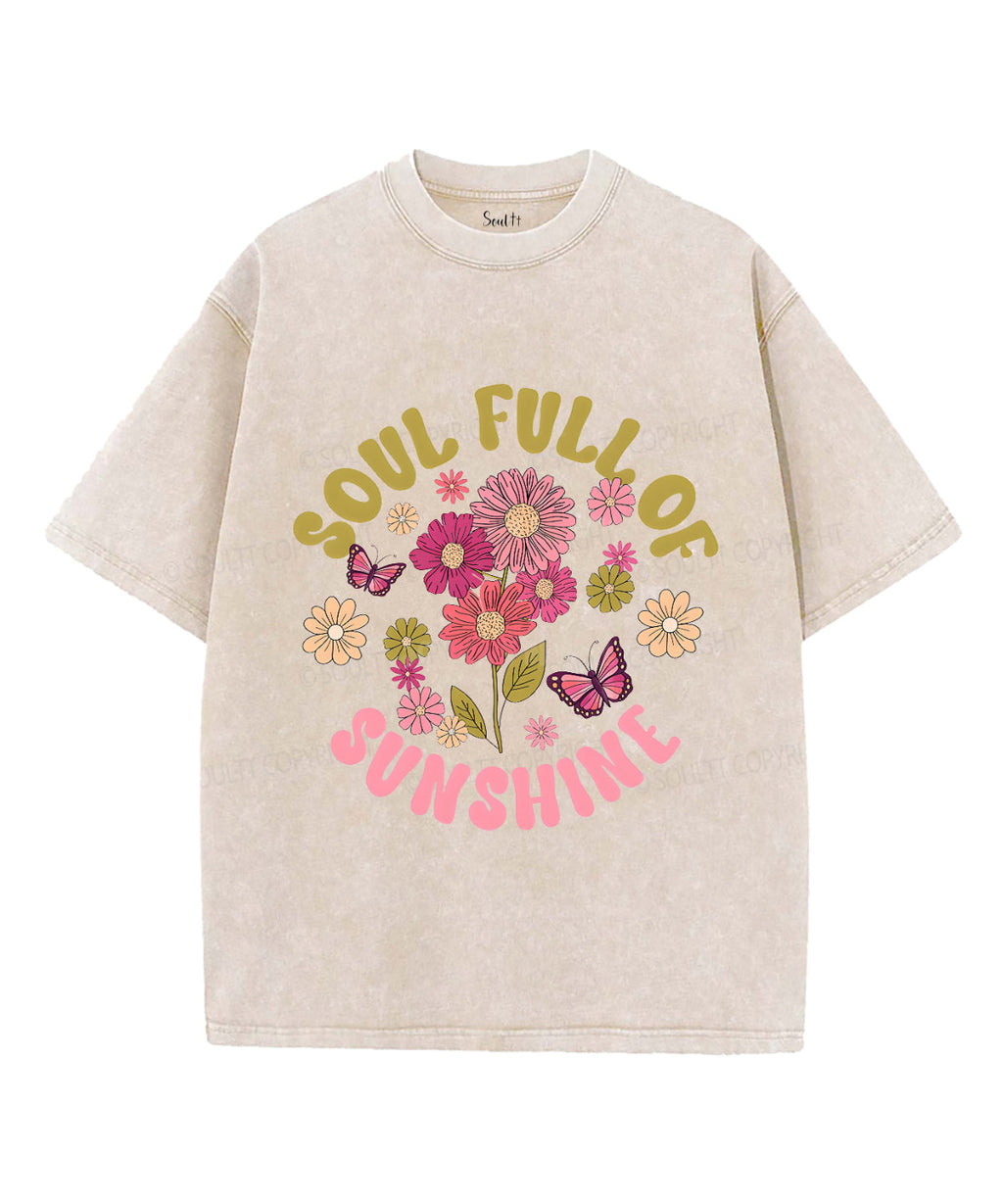 Soul Full of Sunshine Unisex Washed Christian T-shirt Hoodie, Sweatshirt | CiraTrend.com (Image 4)