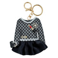 Flower Lipstick Dress Pearl Key Chain Bag Charm