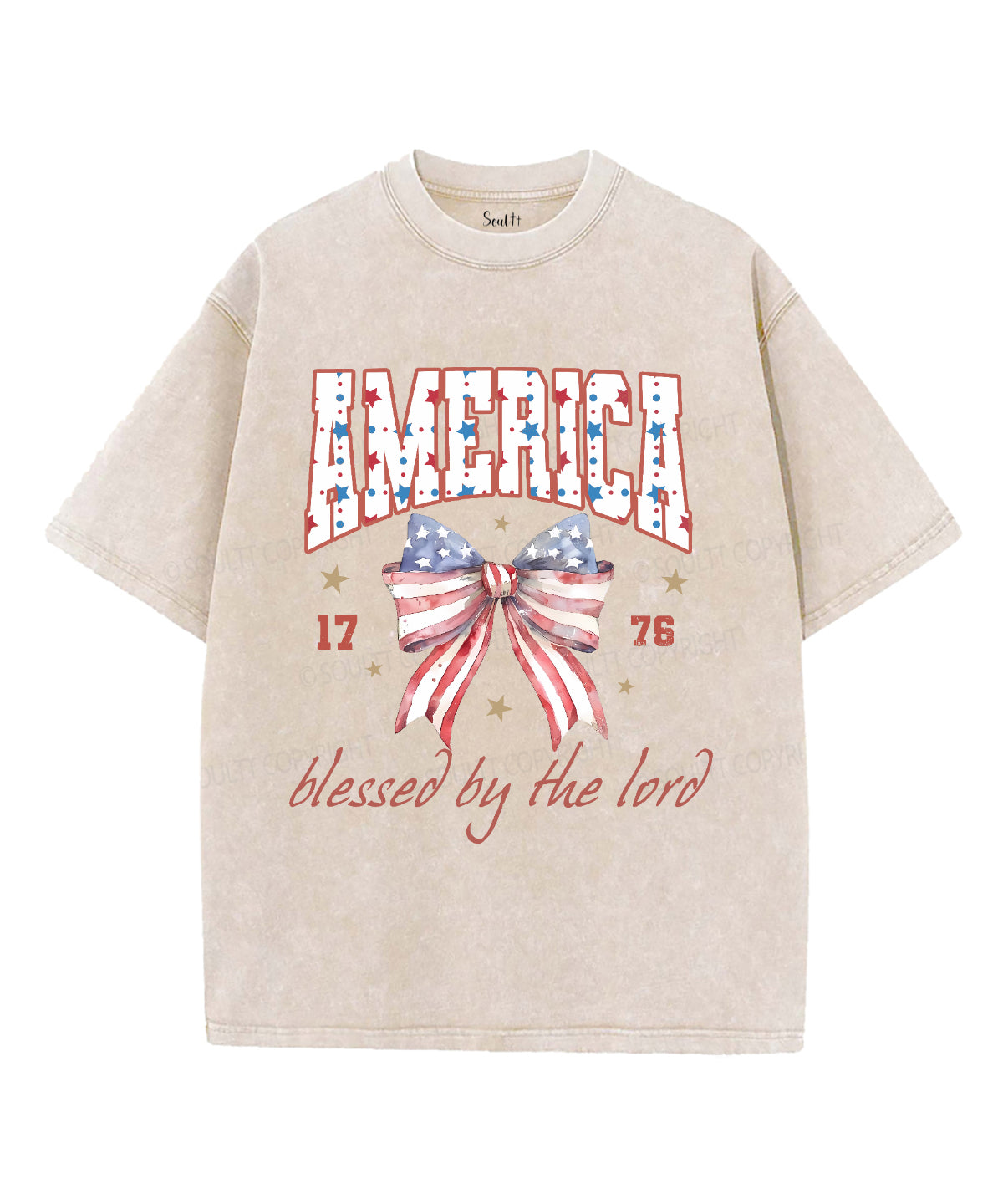 America Blessed By The Lord Unisex Washed Christian T-shirt Hoodie, Sweatshirt | CiraTrend.com (Image 4)