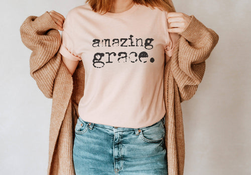 Amazing Grace Typewriter | Christian Tshirt