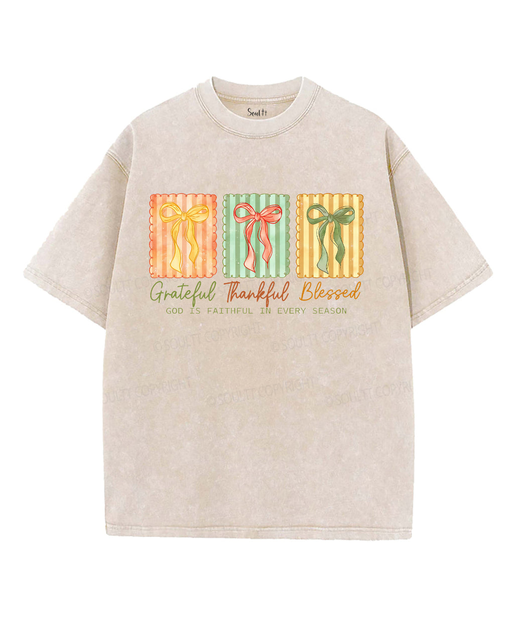 God Is Faithful In Every Season Unisex Washed Christian T-shirt Hoodie, Sweatshirt | CiraTrend.com (Image 1)
