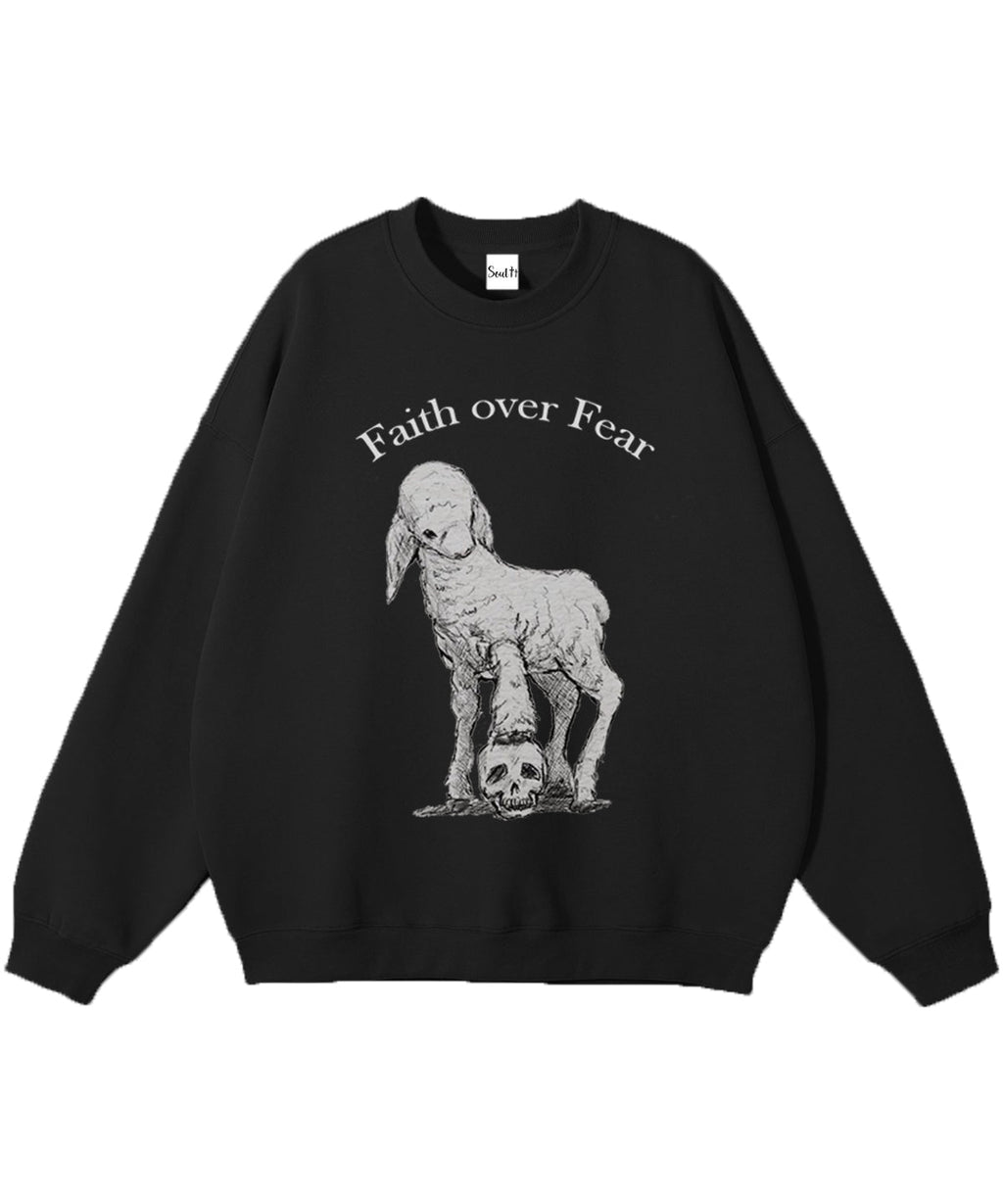 Faith Over Fear Cotton Christian Sweatshirt T-Shirts, Hoodie | CiraTrend.com (Image 2)