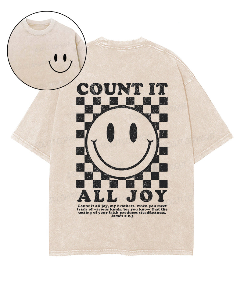 Count All Joy Double Sided Washed Christian T-Shirts, Hoodie, Sweatshirt