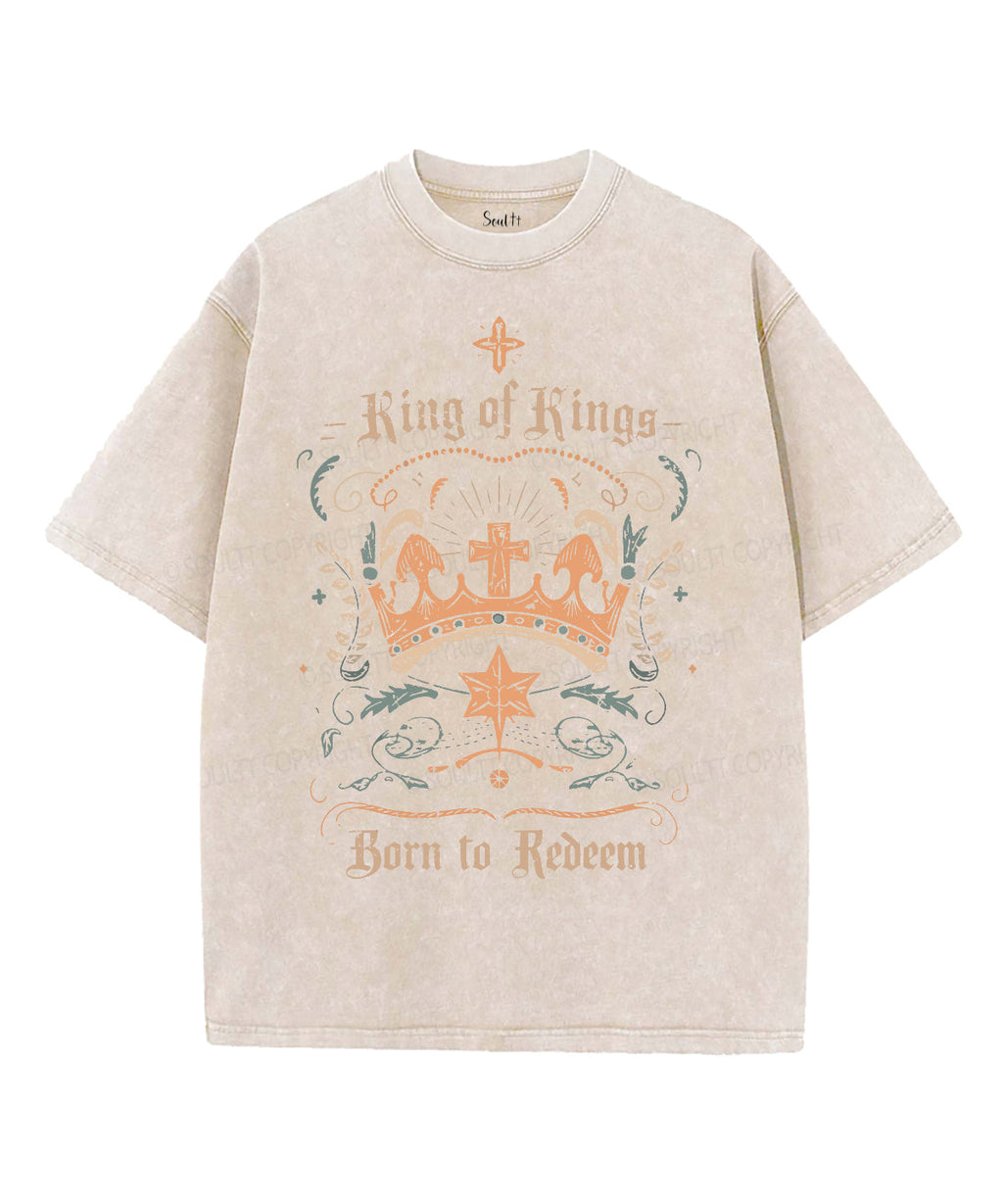 King Of Kings Washed Christian T-shirt Hoodie, Sweatshirt | CiraTrend.com (Image 5)