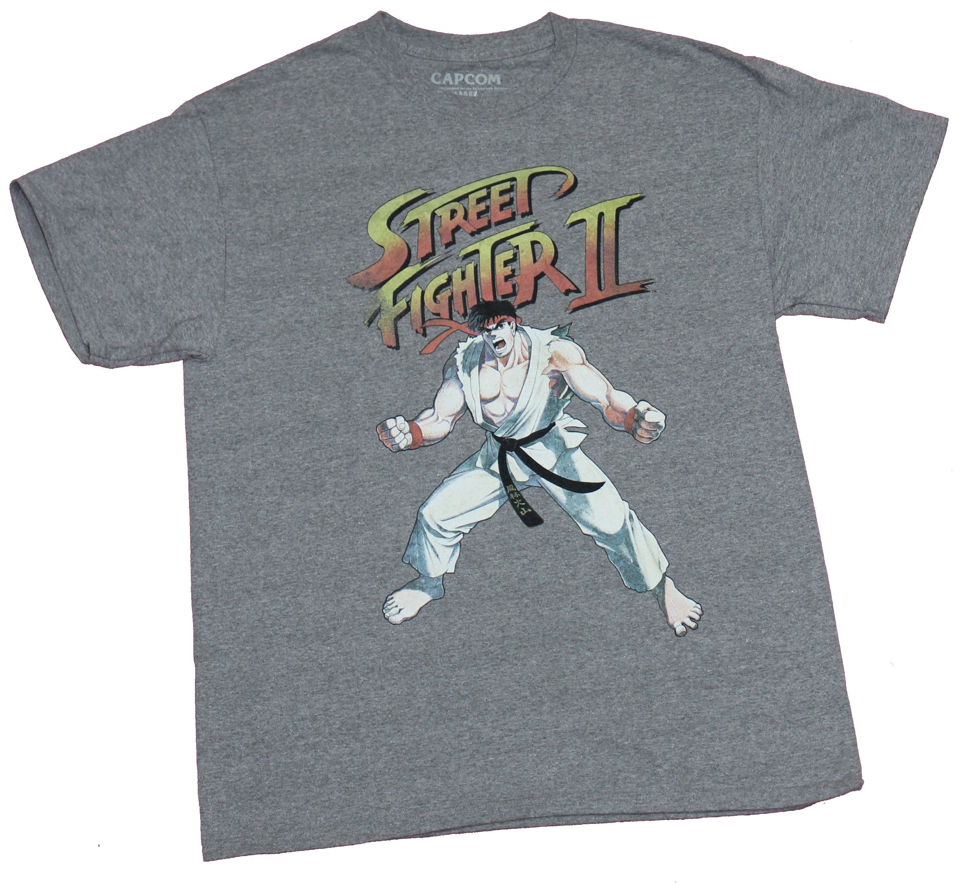 Street Fighter II Mens T-Shirt - Ryu Ready to Tussle Under Logo Hoodie, Sweatshirt | CiraTrend.com