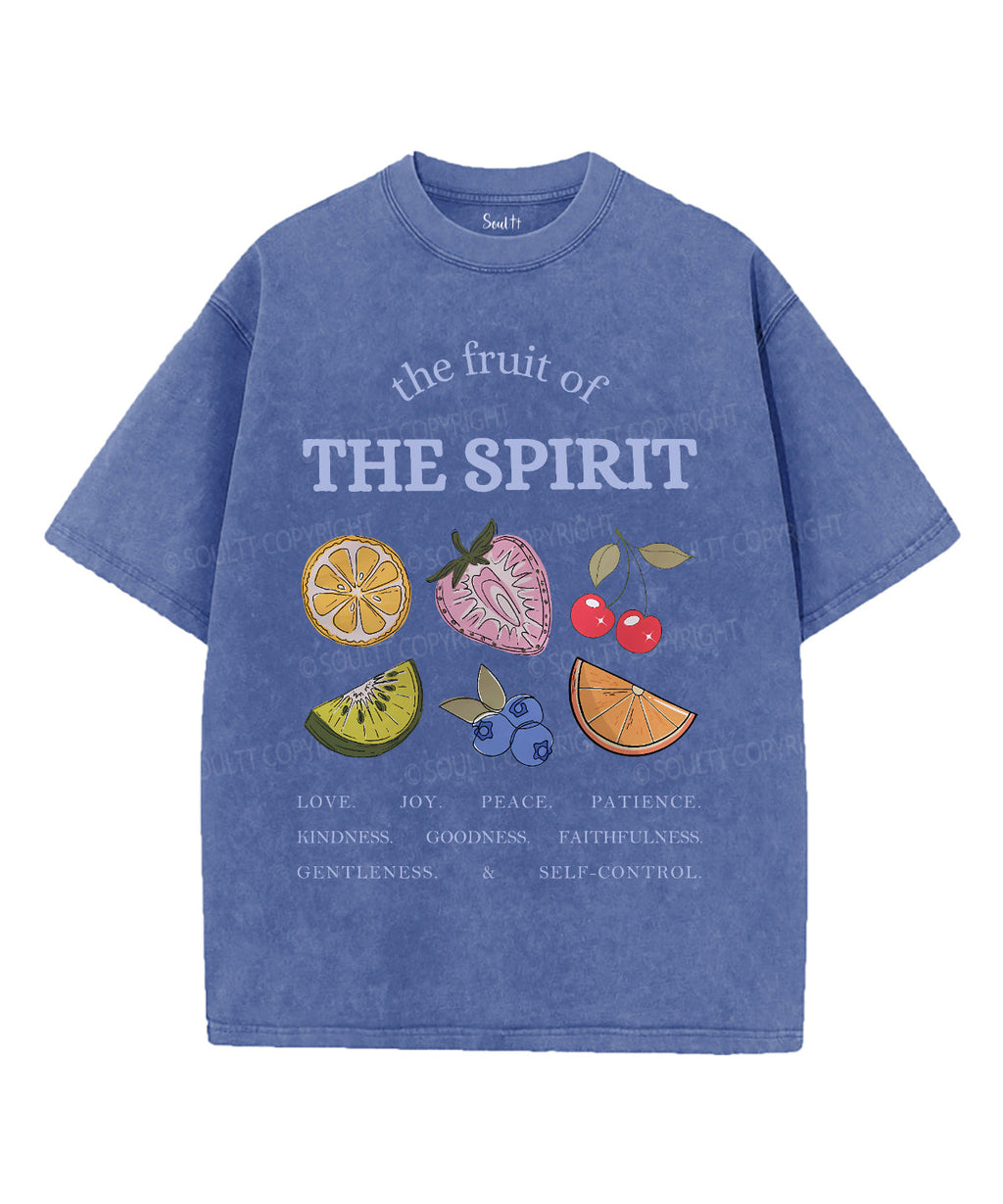 The Fruit Of The Spirit Single Sided Unisex Washed Christian T-shirt Hoodie, Sweatshirt | CiraTrend.com (Image 4)