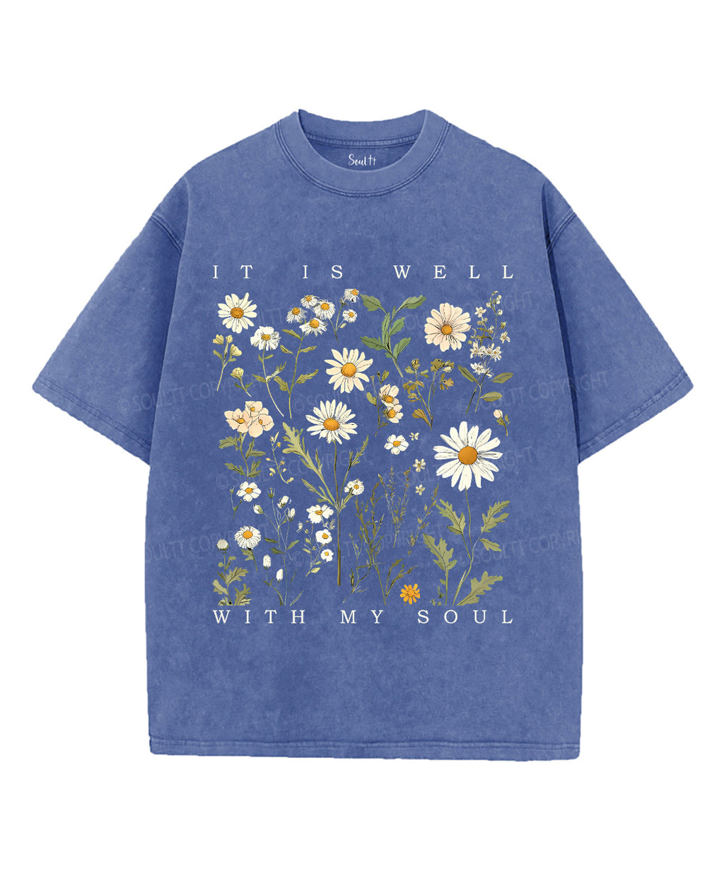 It Is Well With My Soul Unisex Washed Christian T-shirt Style007 Hoodie, Sweatshirt | CiraTrend.com (Image 4)