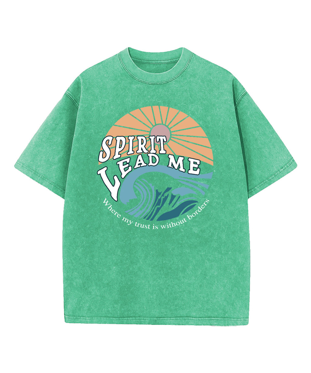 Spirit Lead Me Washed Christian T-shirt Hoodie, Sweatshirt | CiraTrend.com (Image 2)