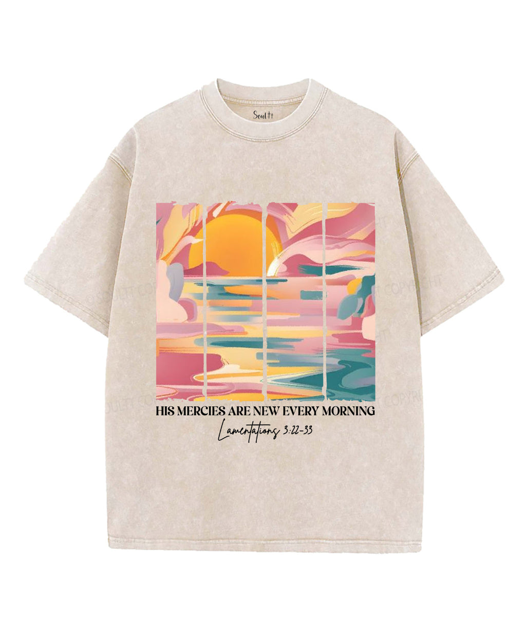 His Mercies Are New Every Morning Unisex Washed Christian T-shirt Style006 Hoodie, Sweatshirt | CiraTrend.com (Image 4)
