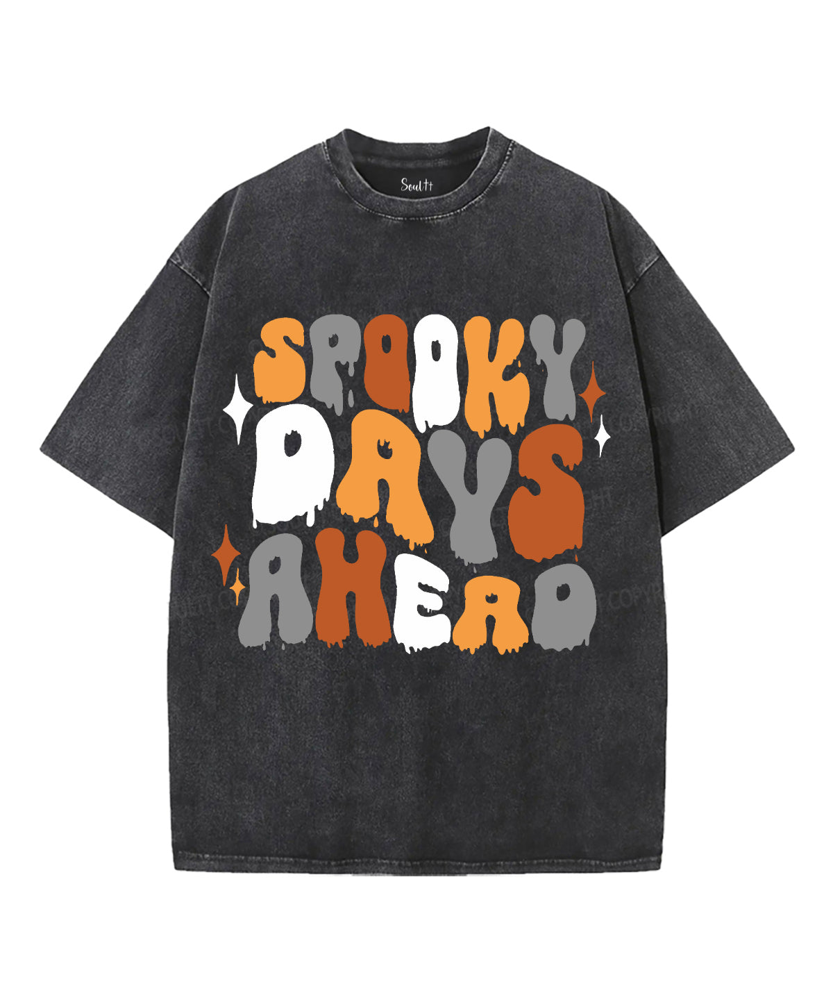 Spooky Days Ahead Unisex Washed Christian T-shirt Hoodie, Sweatshirt | CiraTrend.com (Image 1)