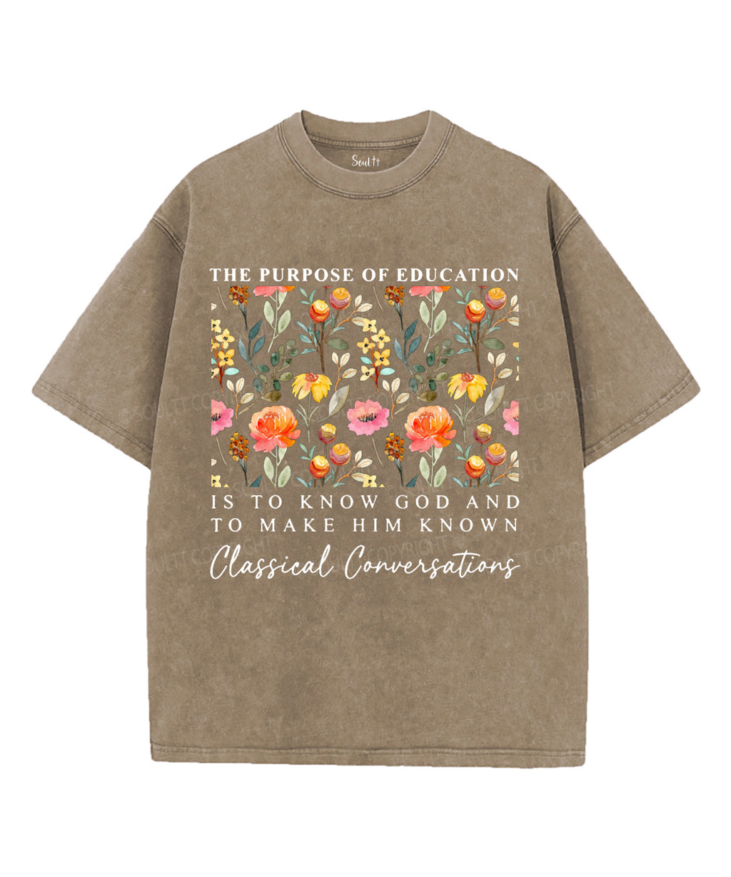 The Purpose Of Education Unisex Washed Christian T-shirt Hoodie, Sweatshirt | CiraTrend.com (Image 5)