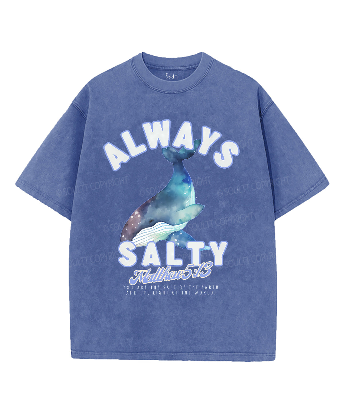 Always Salty Unisex Washed Christian T-shirt Hoodie, Sweatshirt | CiraTrend.com (Image 3)