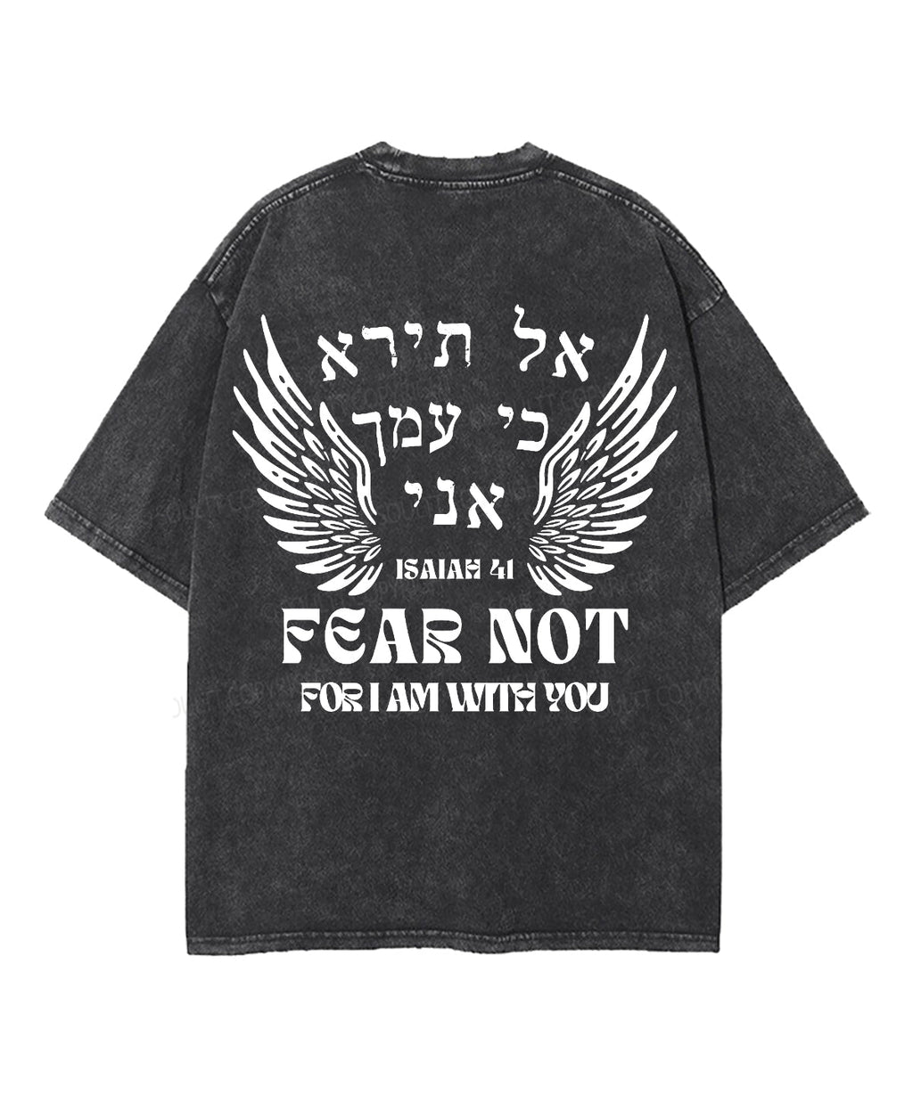 Fear Not Double Sided Unisex Washed Christian T-shirt Hoodie, Sweatshirt | CiraTrend.com (Image 3)