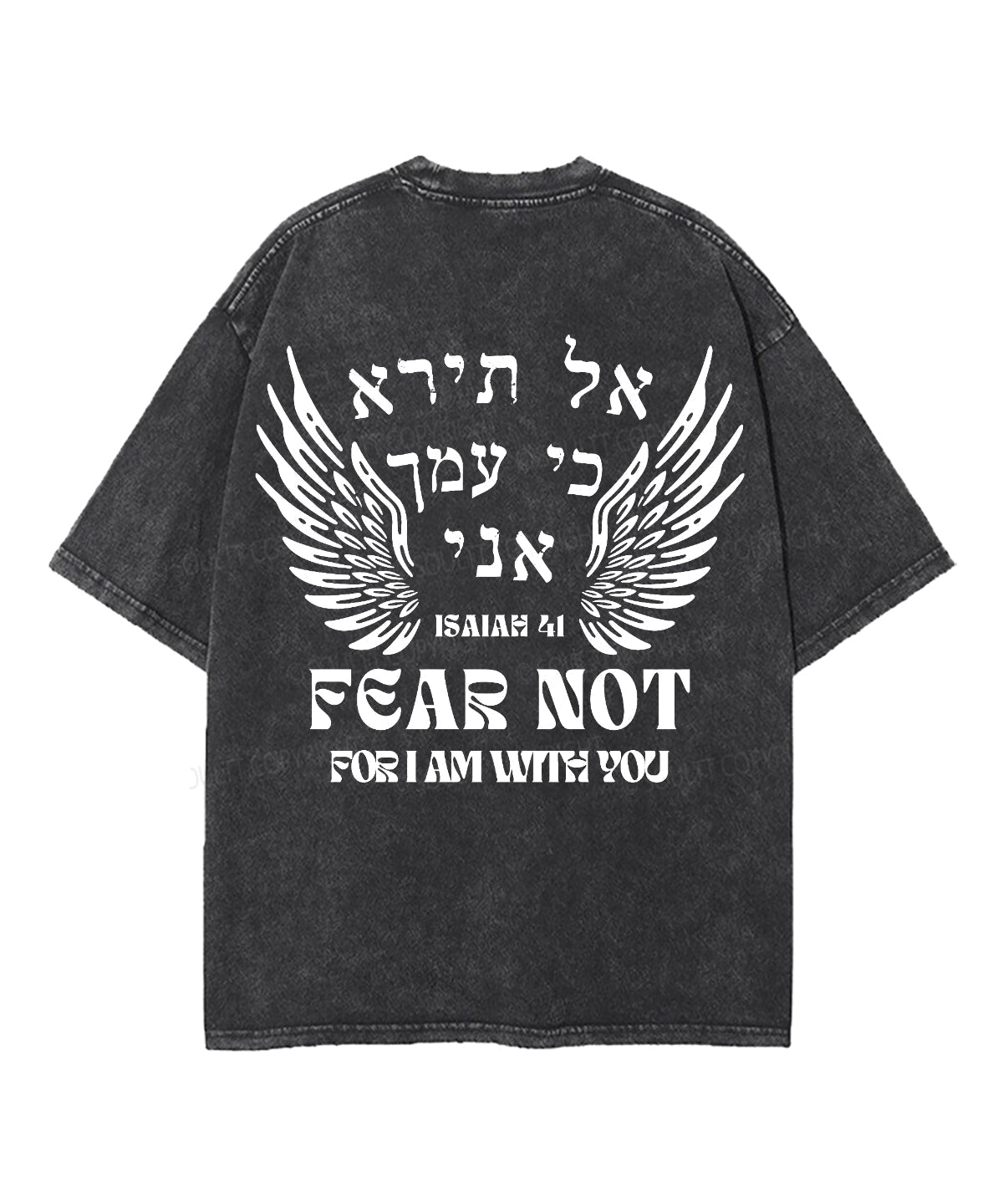 Fear Not Double Sided Unisex Washed Christian T-shirt Hoodie, Sweatshirt | CiraTrend.com (Image 3)