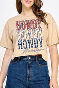 Howdy America Mineral Graphic Long Crop Top