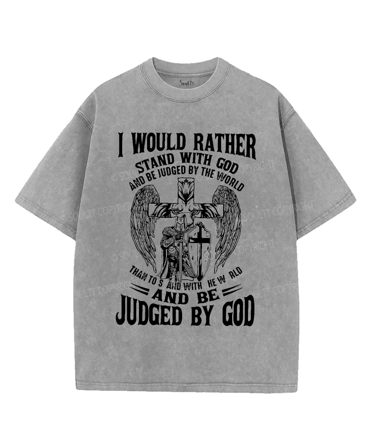 I Would Rather Stand With God Washed Christian T-shirt Hoodie, Sweatshirt | CiraTrend.com (Image 3)