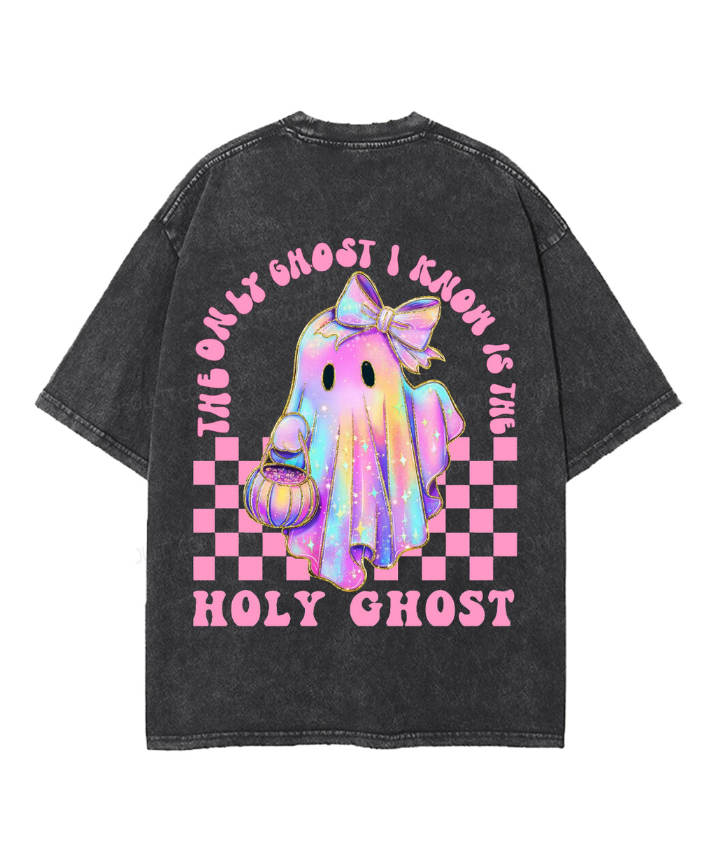 Halloween Holy Ghost Double Sided Unisex Washed Christian T-shirt Style003 Hoodie, Sweatshirt | CiraTrend.com (Image 3)