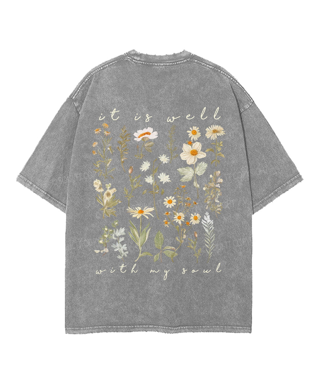 It Is Well With My Soul Double Sided Unisex Washed Christian T-shirt Style005 Hoodie, Sweatshirt | CiraTrend.com (Image 5)