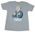Fallout Mens T-Shirt- Pip Boy Standing Thumbs Up Image Hoodie, Sweatshirt | CiraTrend.com