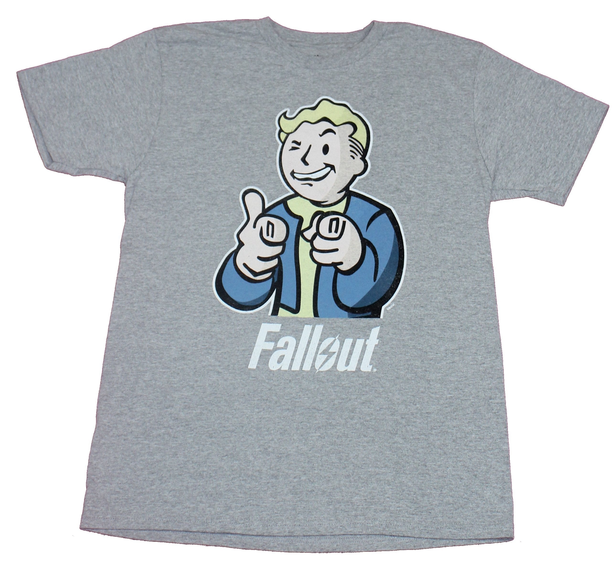 Fallout Mens T-Shirt- Pip Boy Standing Thumbs Up Image Hoodie, Sweatshirt | CiraTrend.com