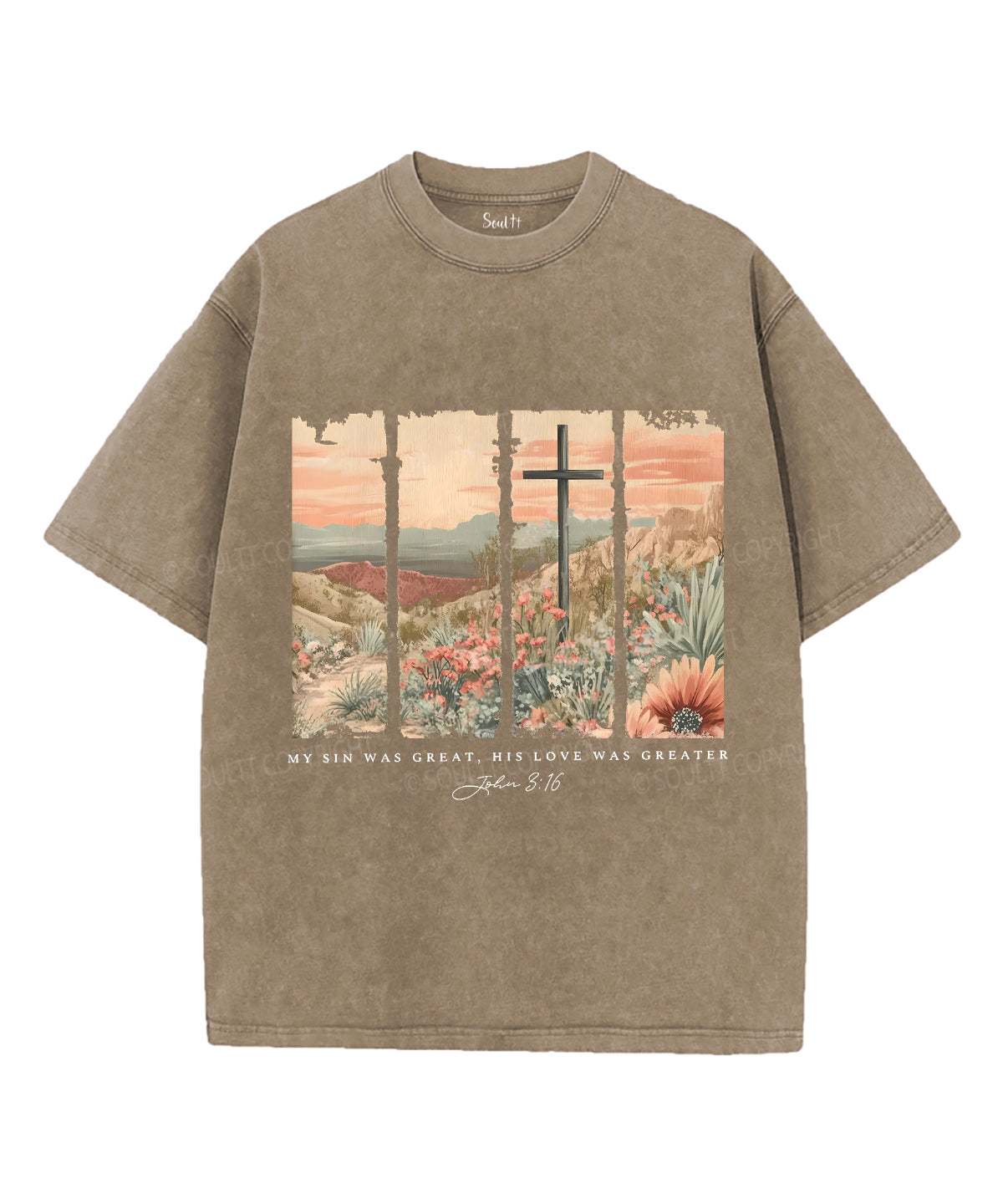 His Love Was Greater Unisex Washed Christian T-shirt Hoodie, Sweatshirt | CiraTrend.com (Image 5)