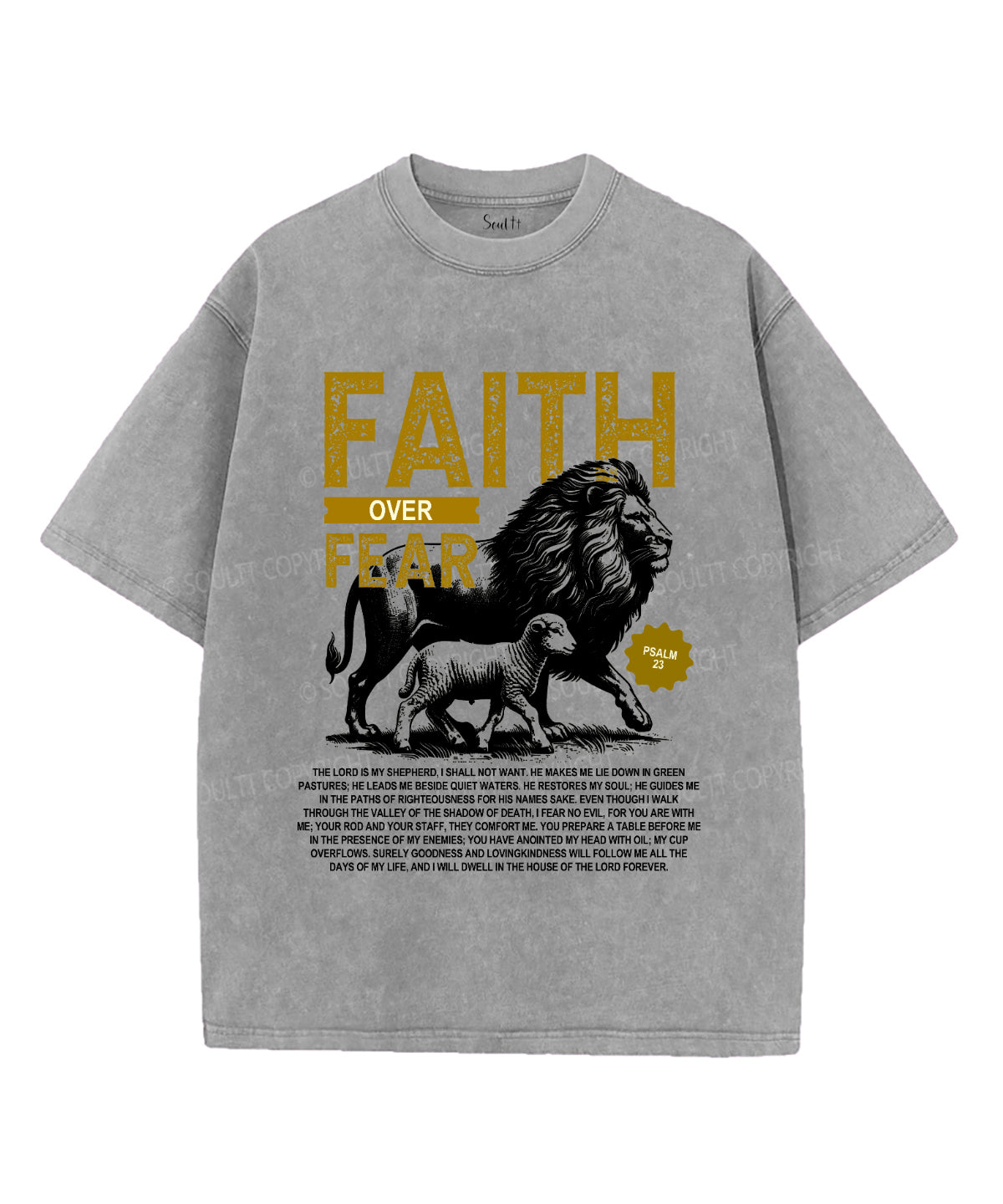 Faith Over Fear Washed Christian T-shirt Style004 Hoodie, Sweatshirt | CiraTrend.com (Image 3)