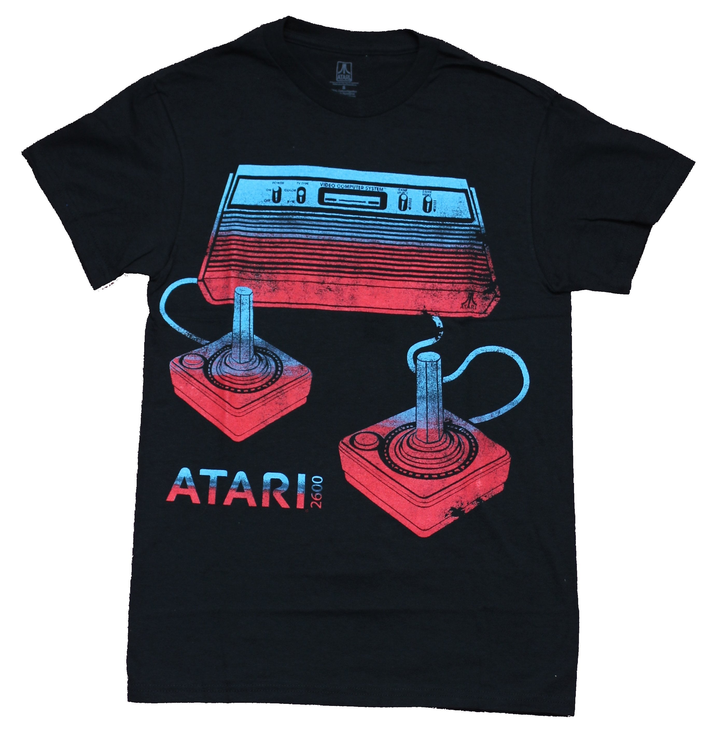 Atari  Mens T-Shirt - Classic Atari 2600 Blue Red Distressed Console Hoodie, Sweatshirt | CiraTrend.com
