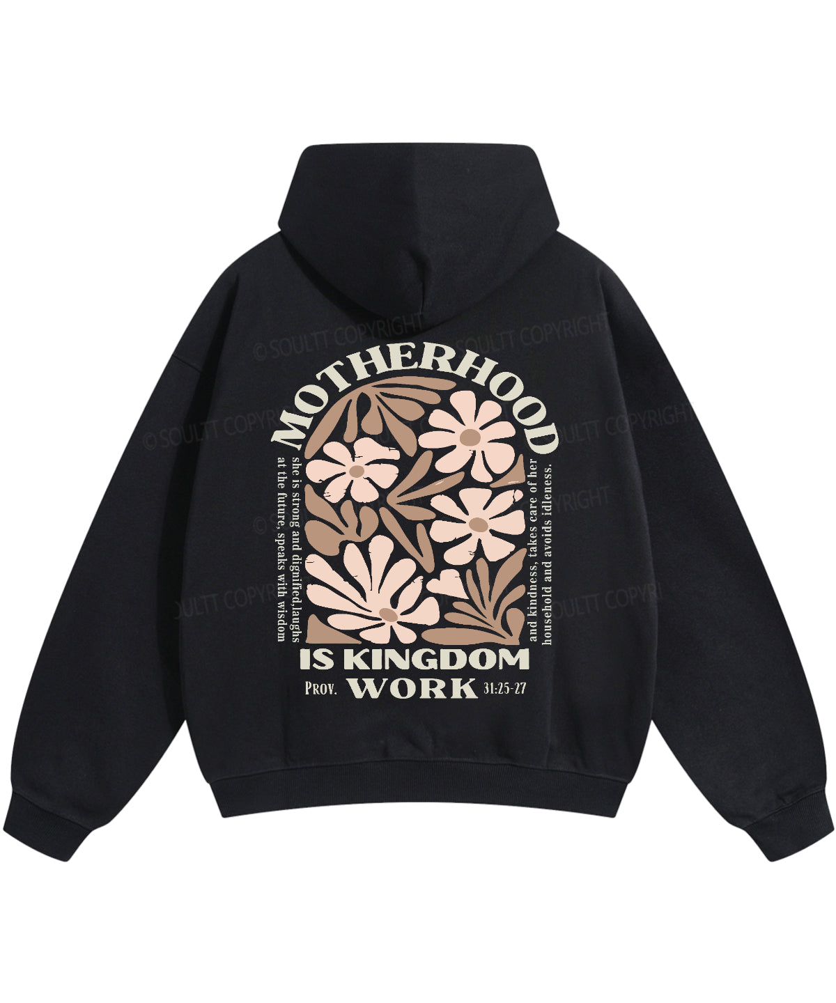 Motherhood Is Kingdom Work Double Sided Cotton Christian Hoodie T-Shirts, Sweatshirt | CiraTrend.com (Image 3)
