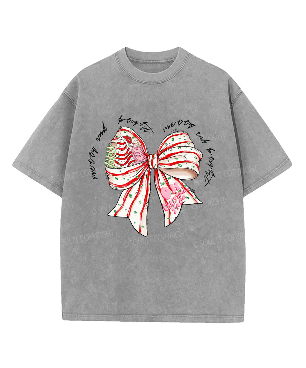 Merry And Bright Washed Christian T-shirt Hoodie, Sweatshirt | CiraTrend.com (Image 3)