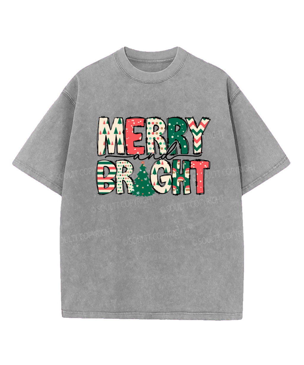 Merry And Bright Washed Christian T-shirt Style001 Hoodie, Sweatshirt | CiraTrend.com (Image 3)