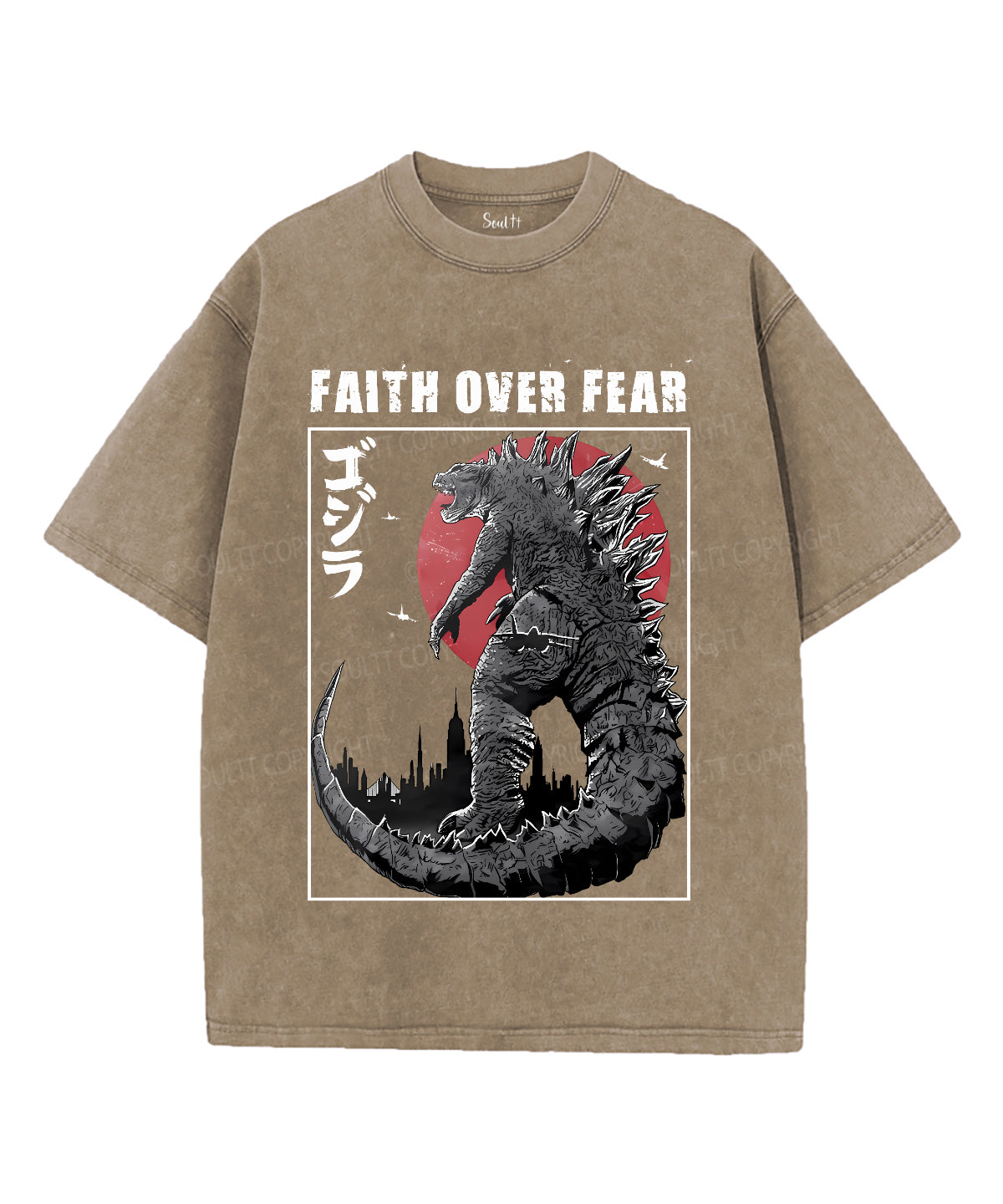 Faith Over Fear Unisex Washed Christian T-shirt Hoodie, Sweatshirt | CiraTrend.com (Image 5)