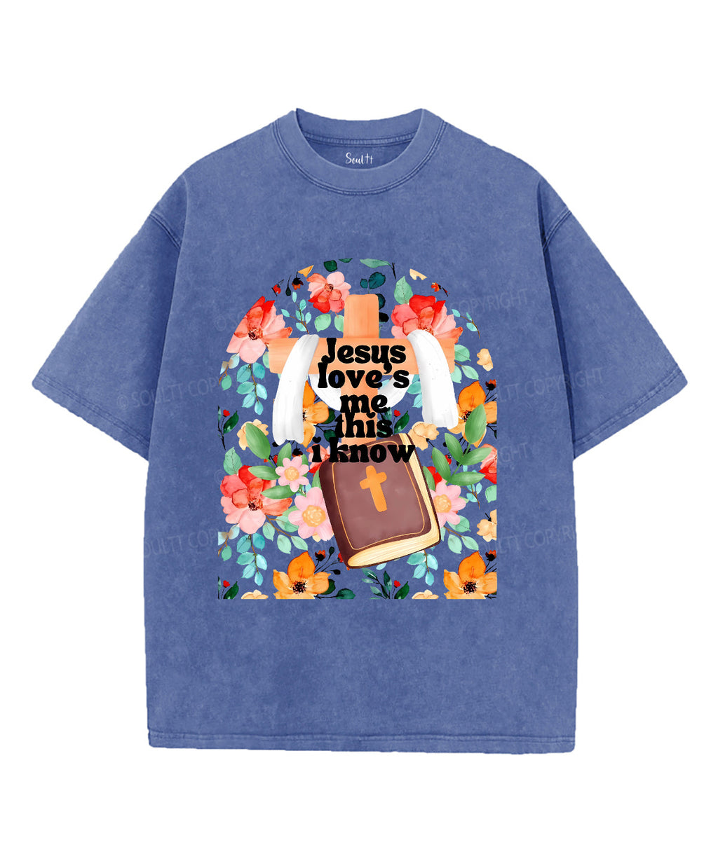 Jesus Love's Me This I Kniw Unisex Washed Christian T-shirt Hoodie, Sweatshirt | CiraTrend.com (Image 4)