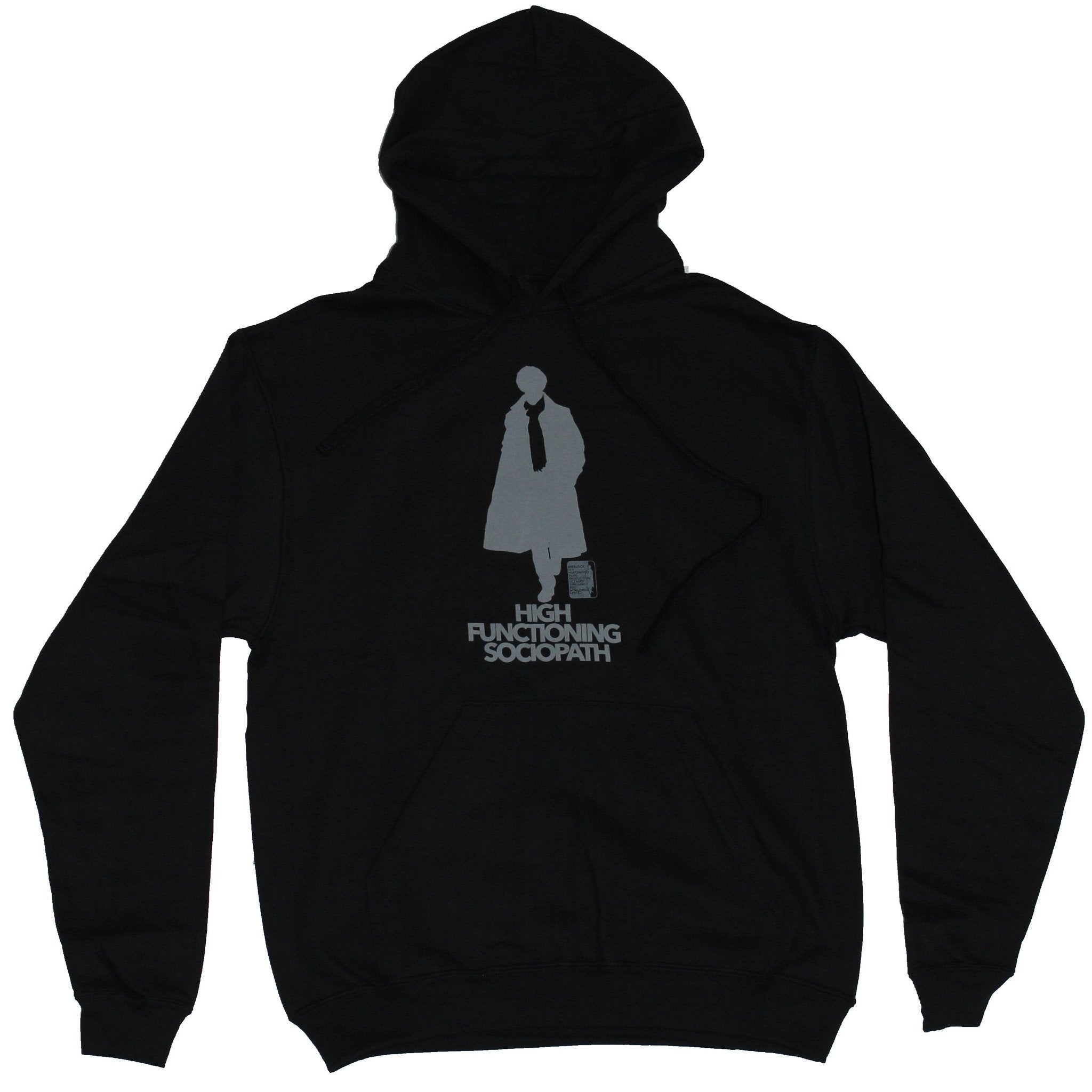 Sherlock (BBC) Mens Hoodie Sweatshirt - High Functioning Sociopath Silhouette T-Shirts | CiraTrend.com